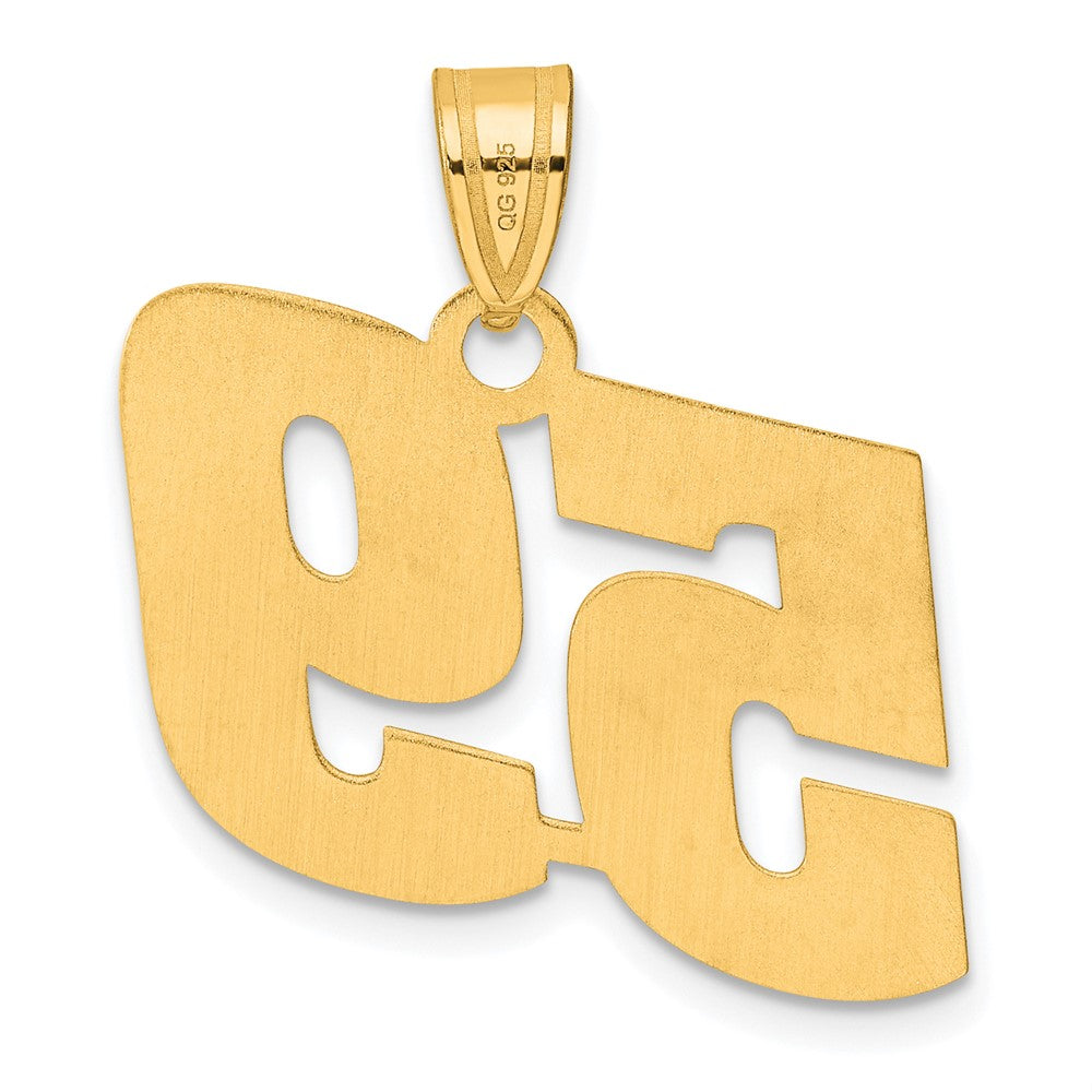 14k Polished Block Number 59 Pendant