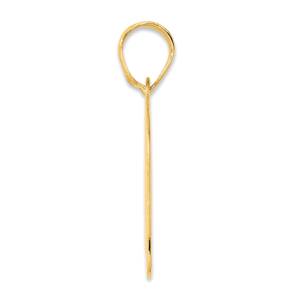 14k Polished Block Number 60 Pendant