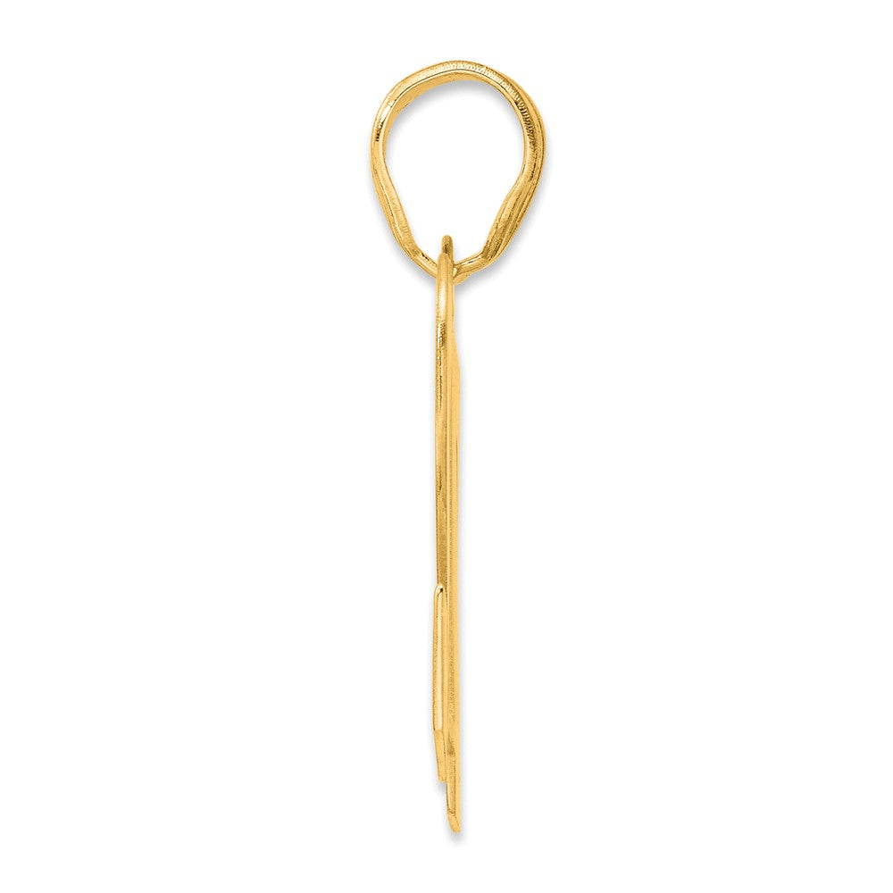14k Polished Block Number 72 Pendant