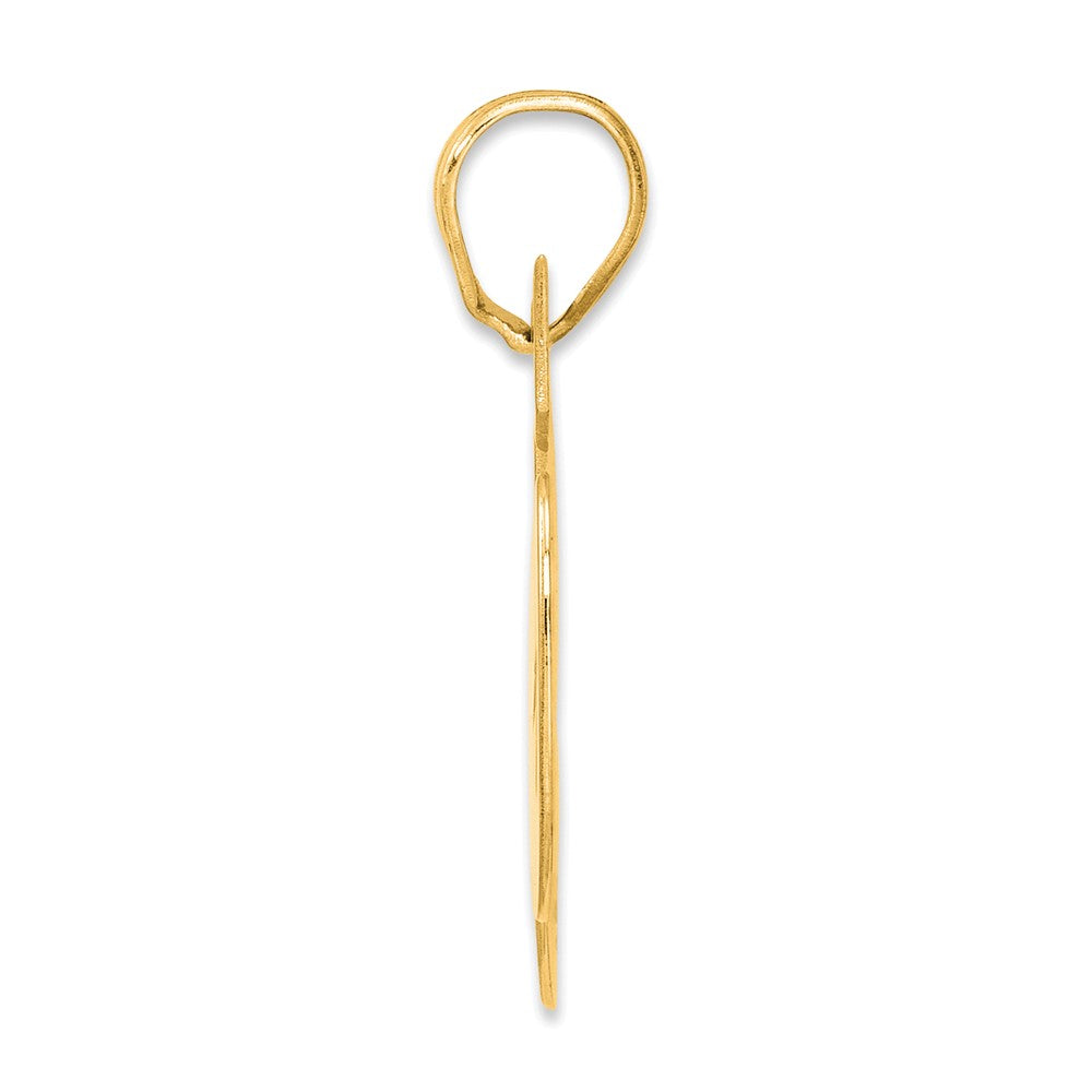 14k Polished Block Number 85 Pendant