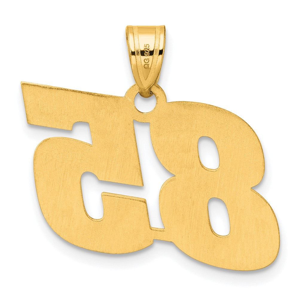 14k Polished Block Number 85 Pendant