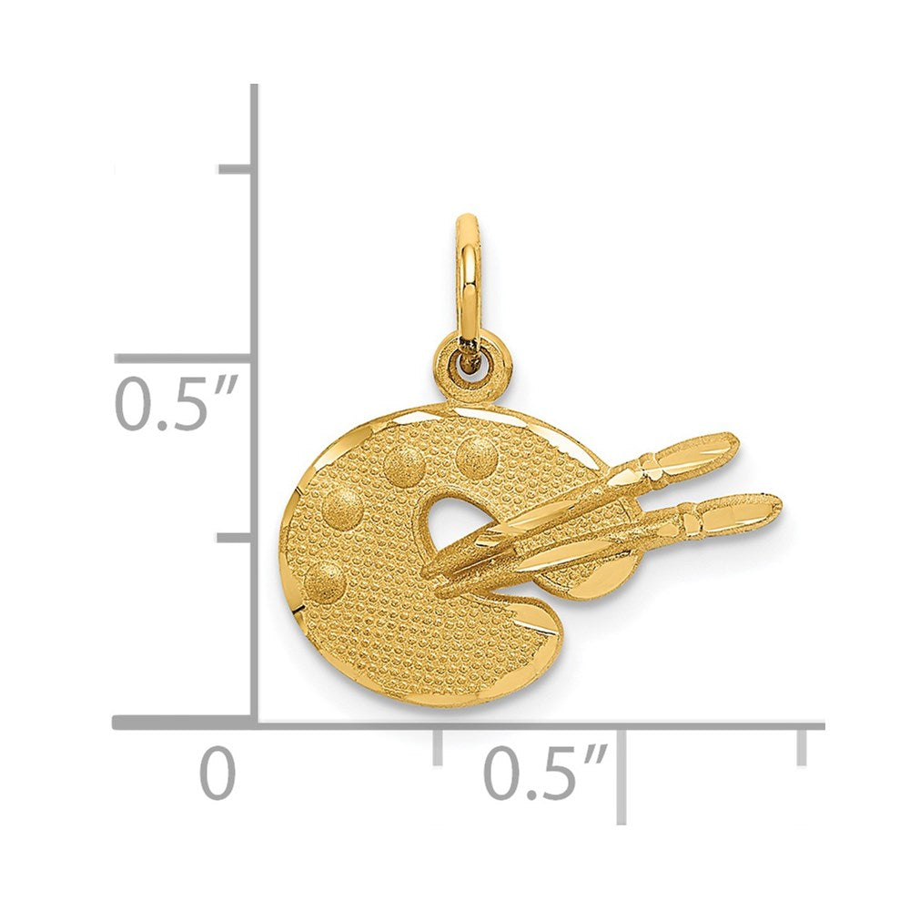 14k Artist Palette Charm