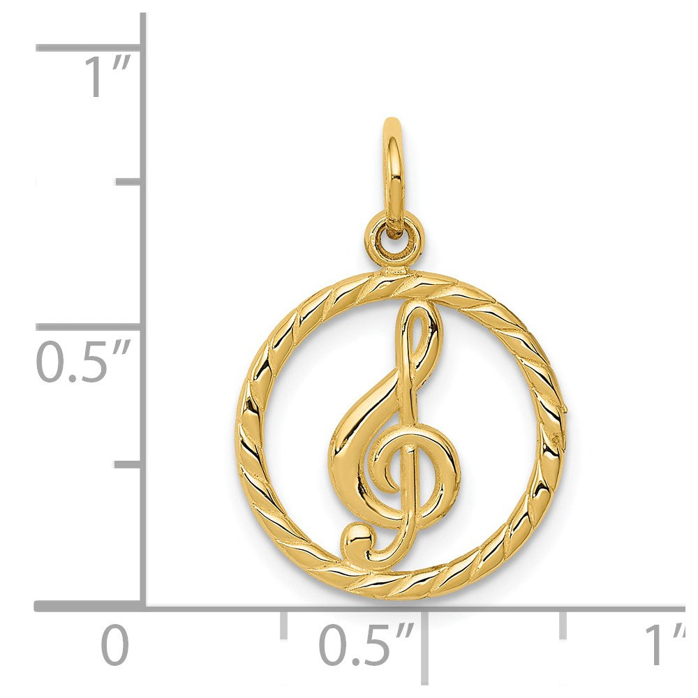 14k Treble Clef Charm