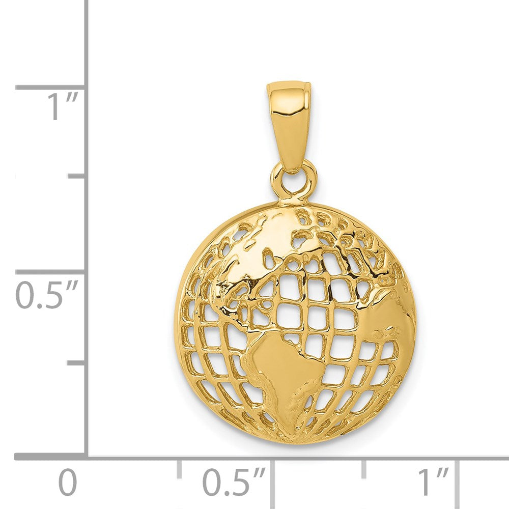 14k Polished Globe Pendant