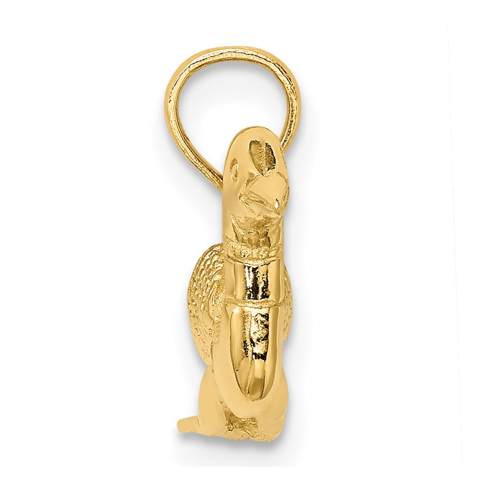 14k Solid Polished 3-Dimensional Mallard Charm