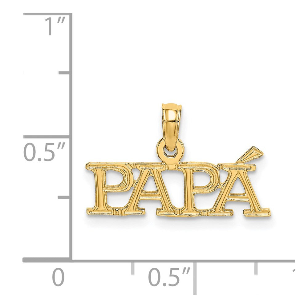 14k PAPA Charm