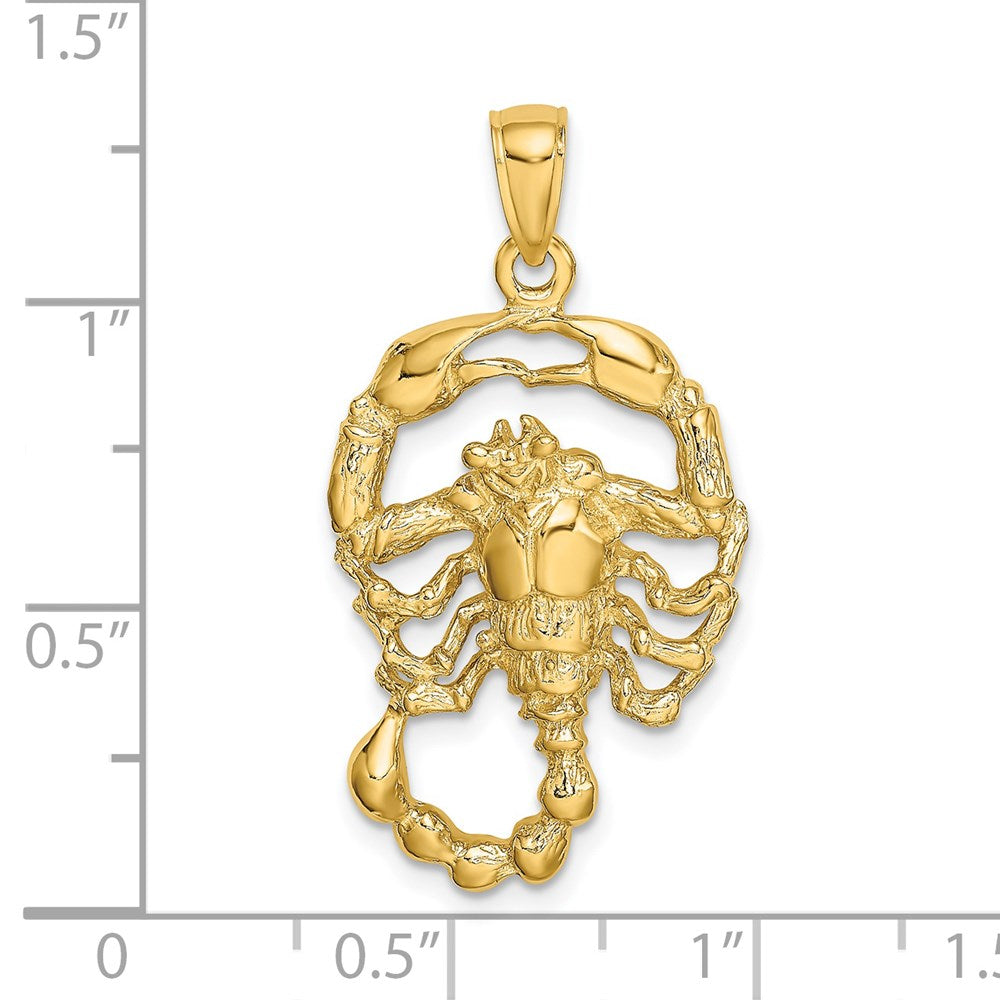 14k Large Scorpio Zodiac Charm