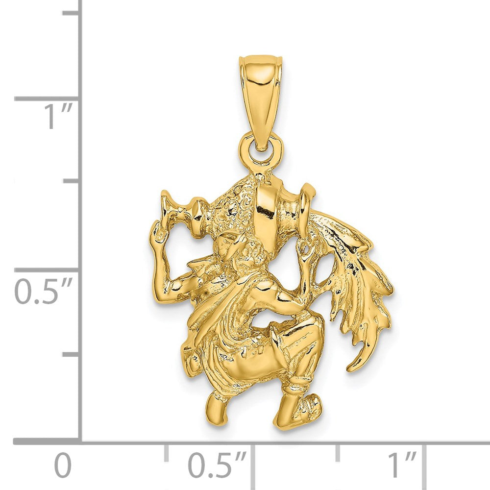 14k Large Aquarius Zodiac Charm