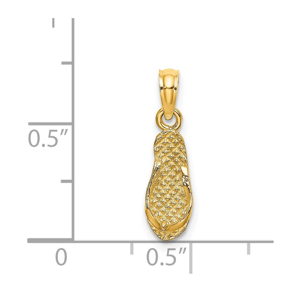 14k 3D CAPTIVA Flip-Flop Charm