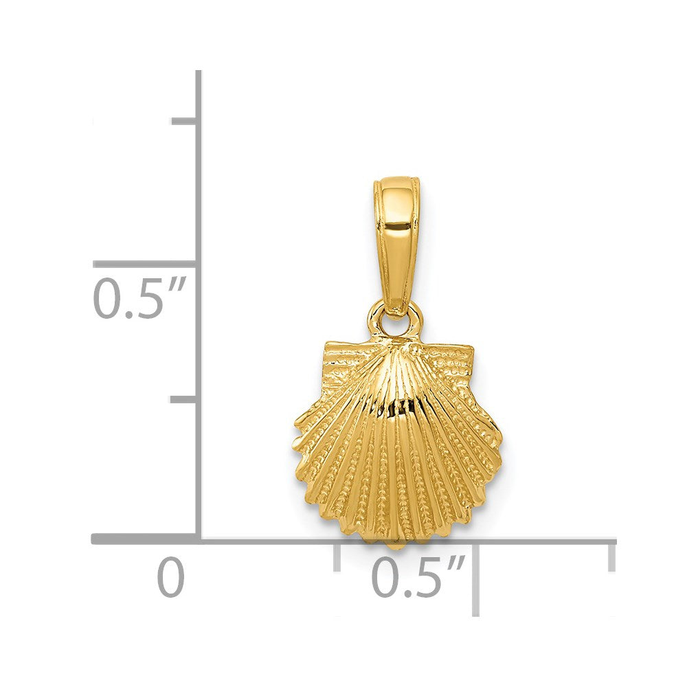 14k Scallop Shell Pendant