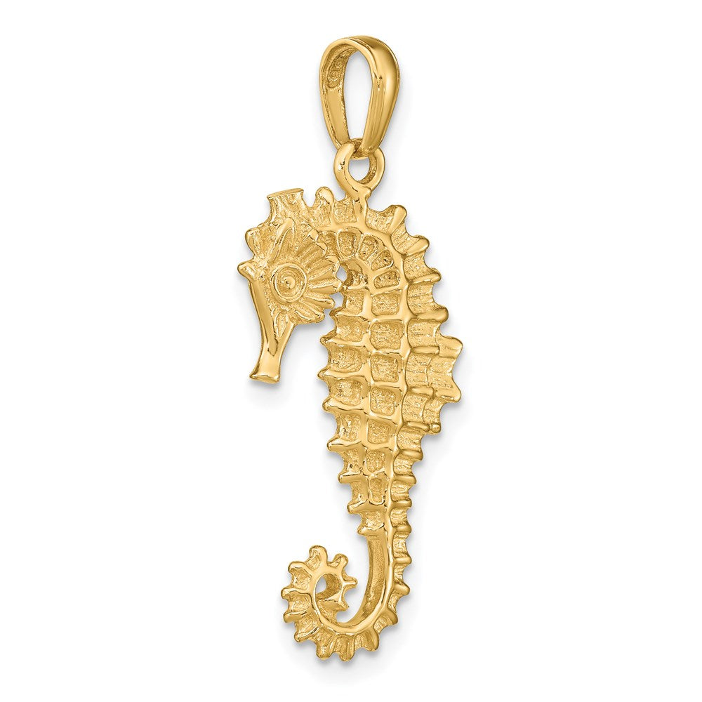 14k 3-D Seahorse Pendant