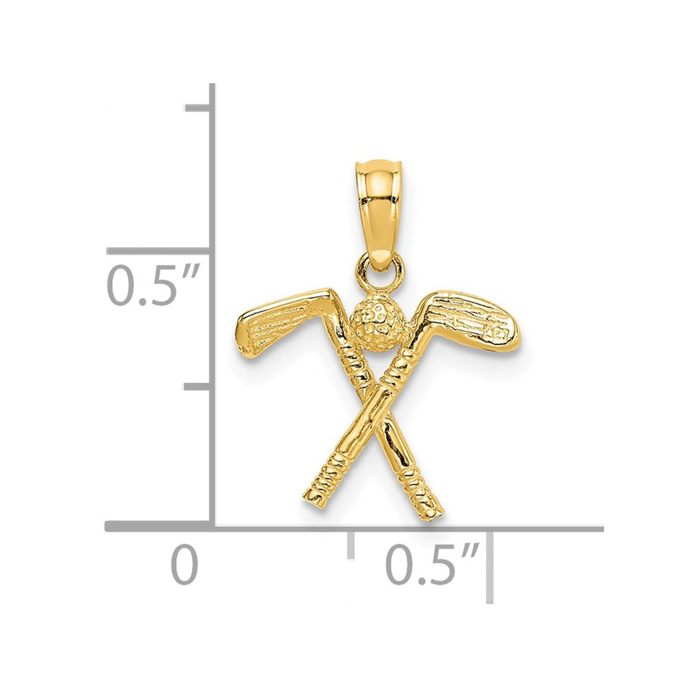 14k 3-D Golf Clubs with Ball Charm