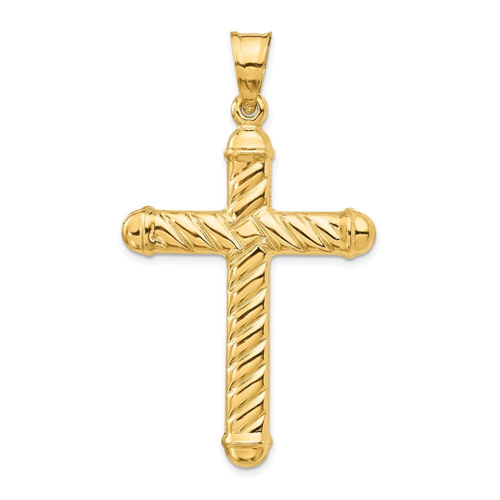14k Hollow Cross Pendant