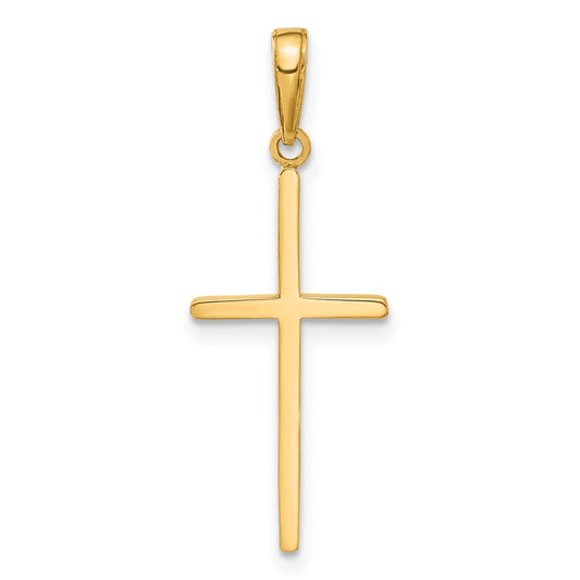 14k Polished Cross Pendant