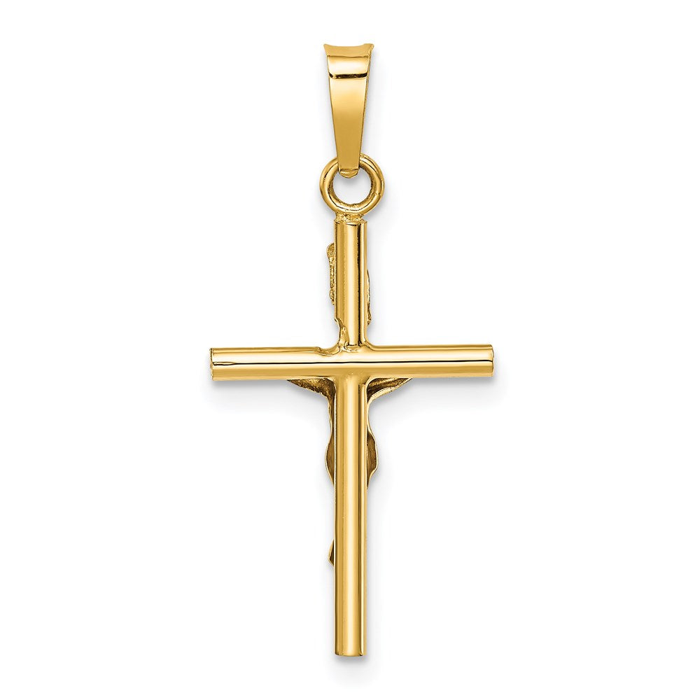 14k Two-tone INRI Crucifix Pendant