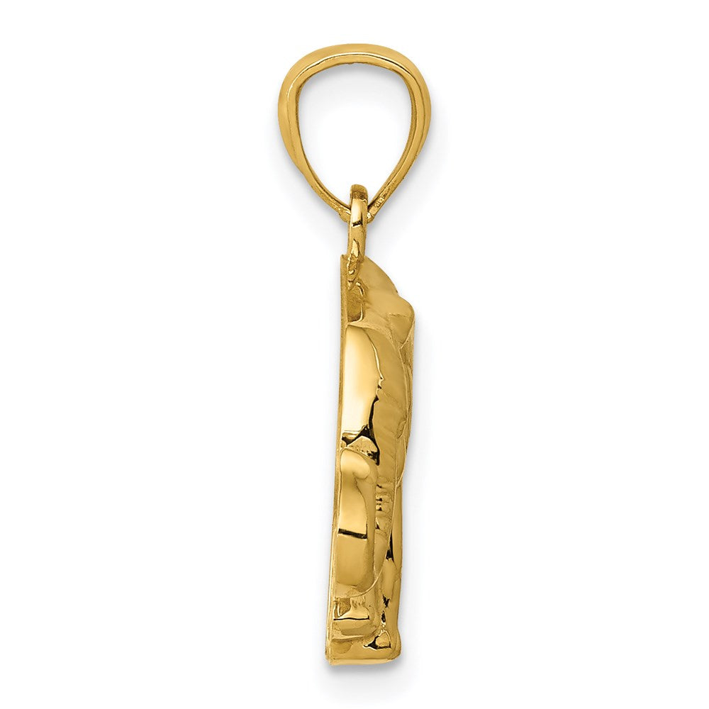 14k Polished Elephant Pendant