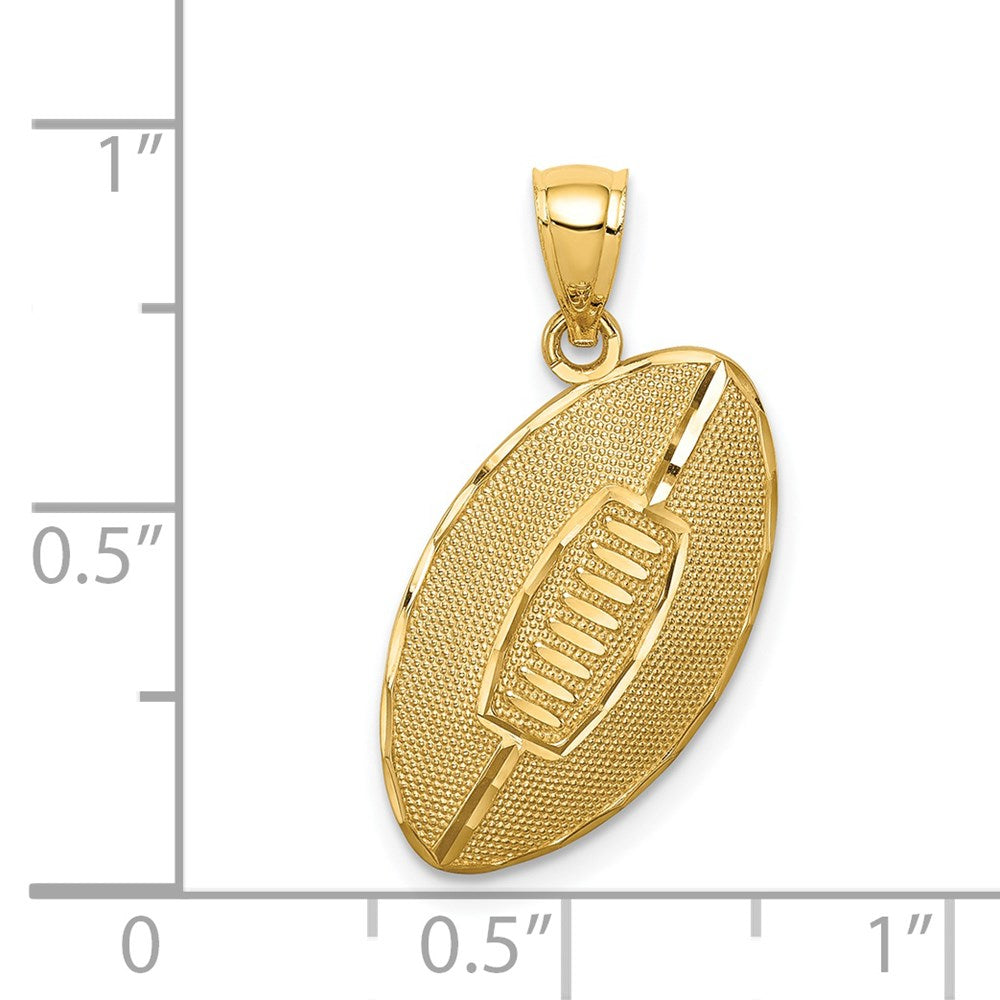 14K Football Pendant