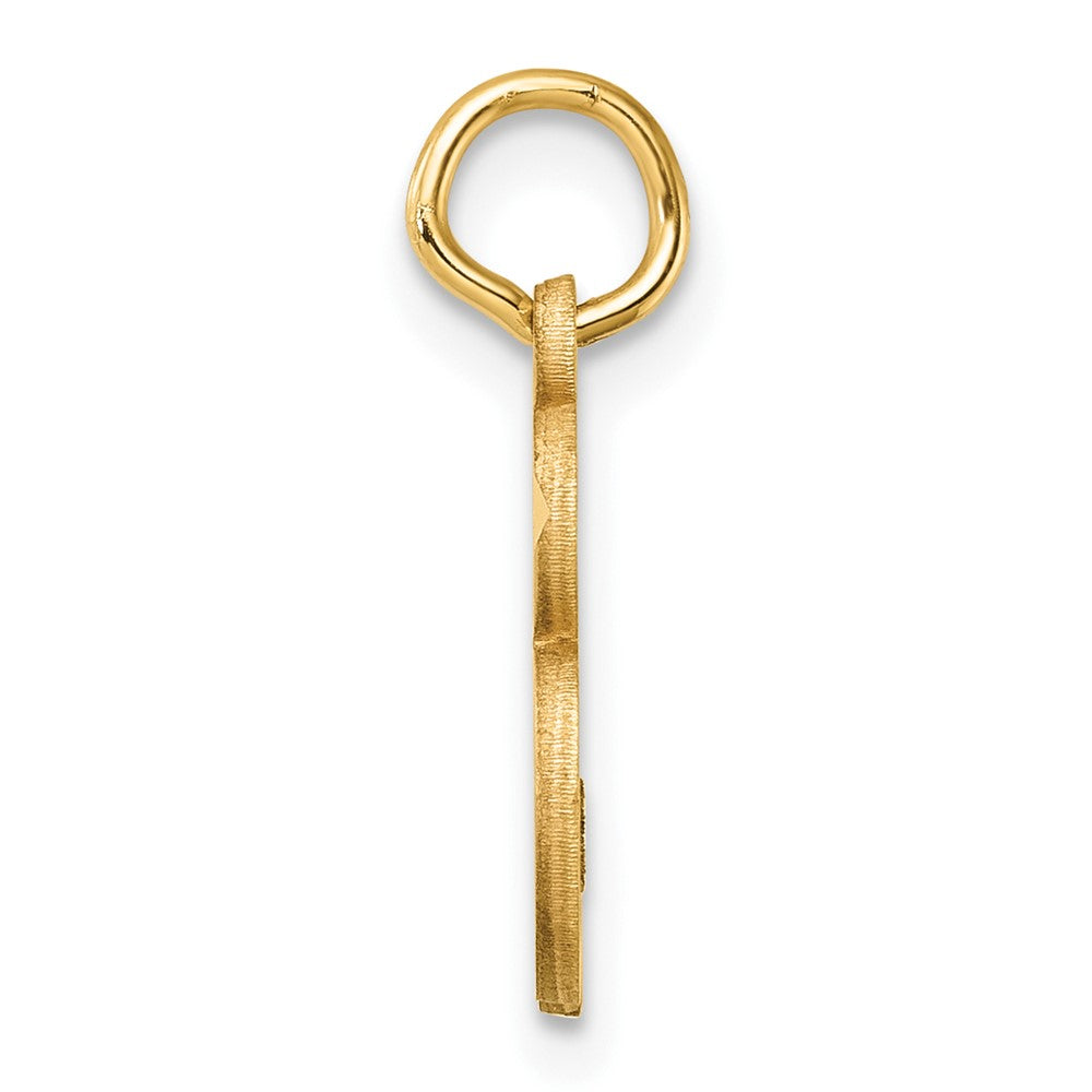 14K Diamond-cut Letter B Initial Charm