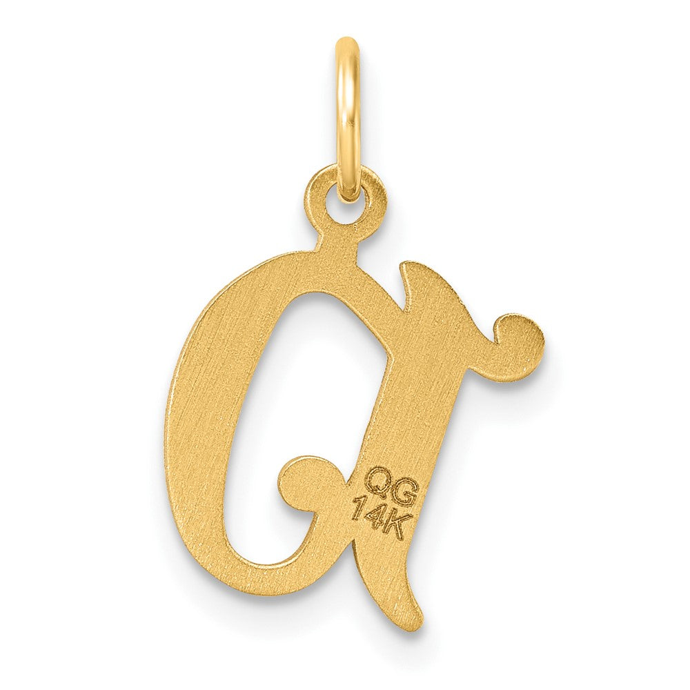 14K Diamond-cut Letter E Initial Charm