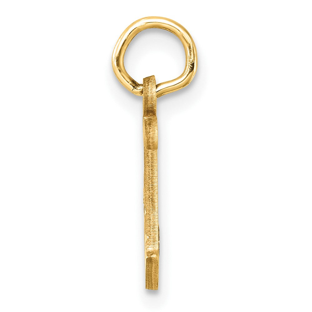 14K Diamond-cut Letter J Initial Charm