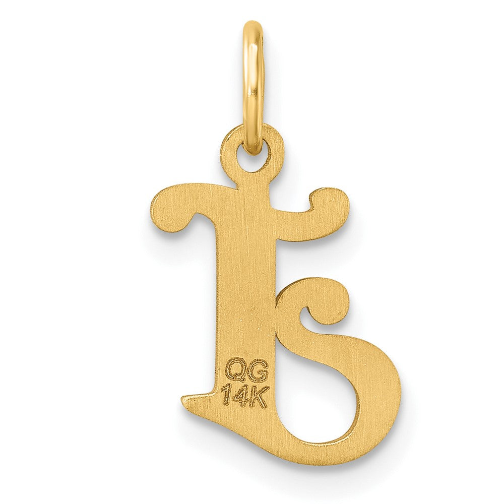 14K Diamond-cut Letter J Initial Charm