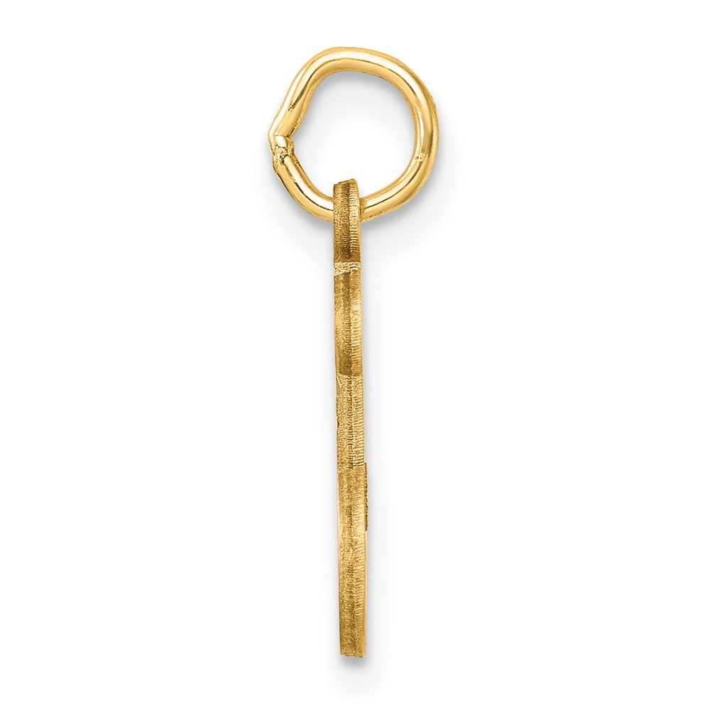 14K Diamond-cut Letter L Initial Charm