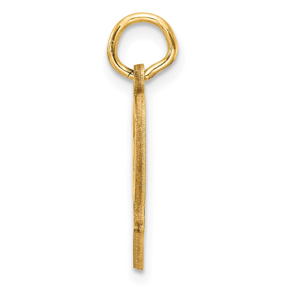 14K Diamond-cut Letter P Initial Charm