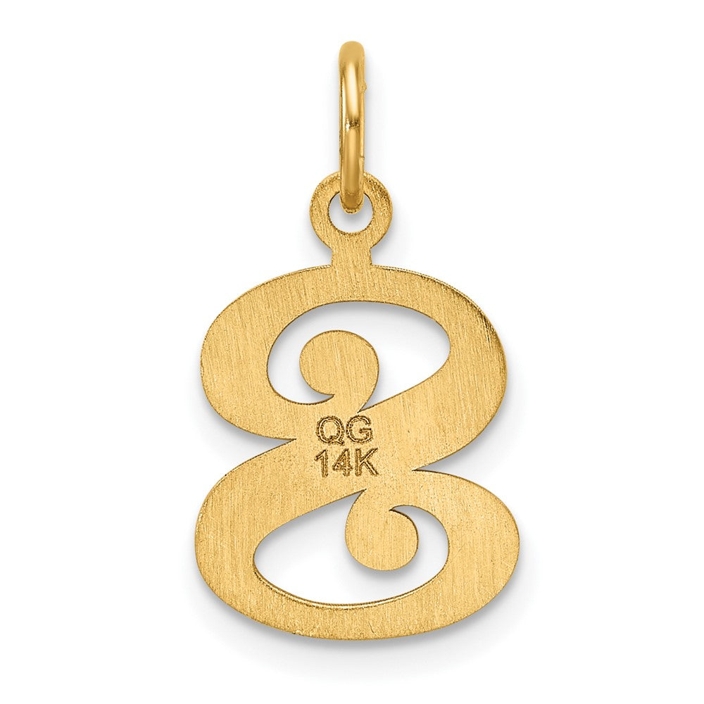 14K Diamond-cut Letter S Initial Charm