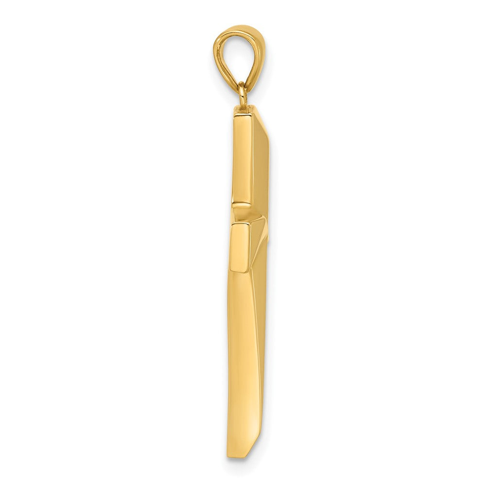 14K Polished Cross Pendant