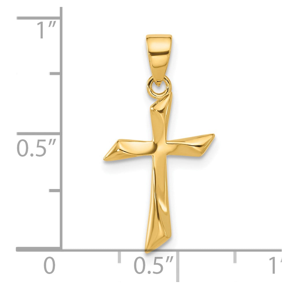 14K Polished Cross Pendant