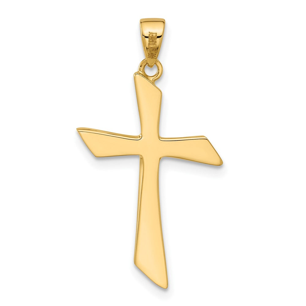 14K Polished Cross Pendant