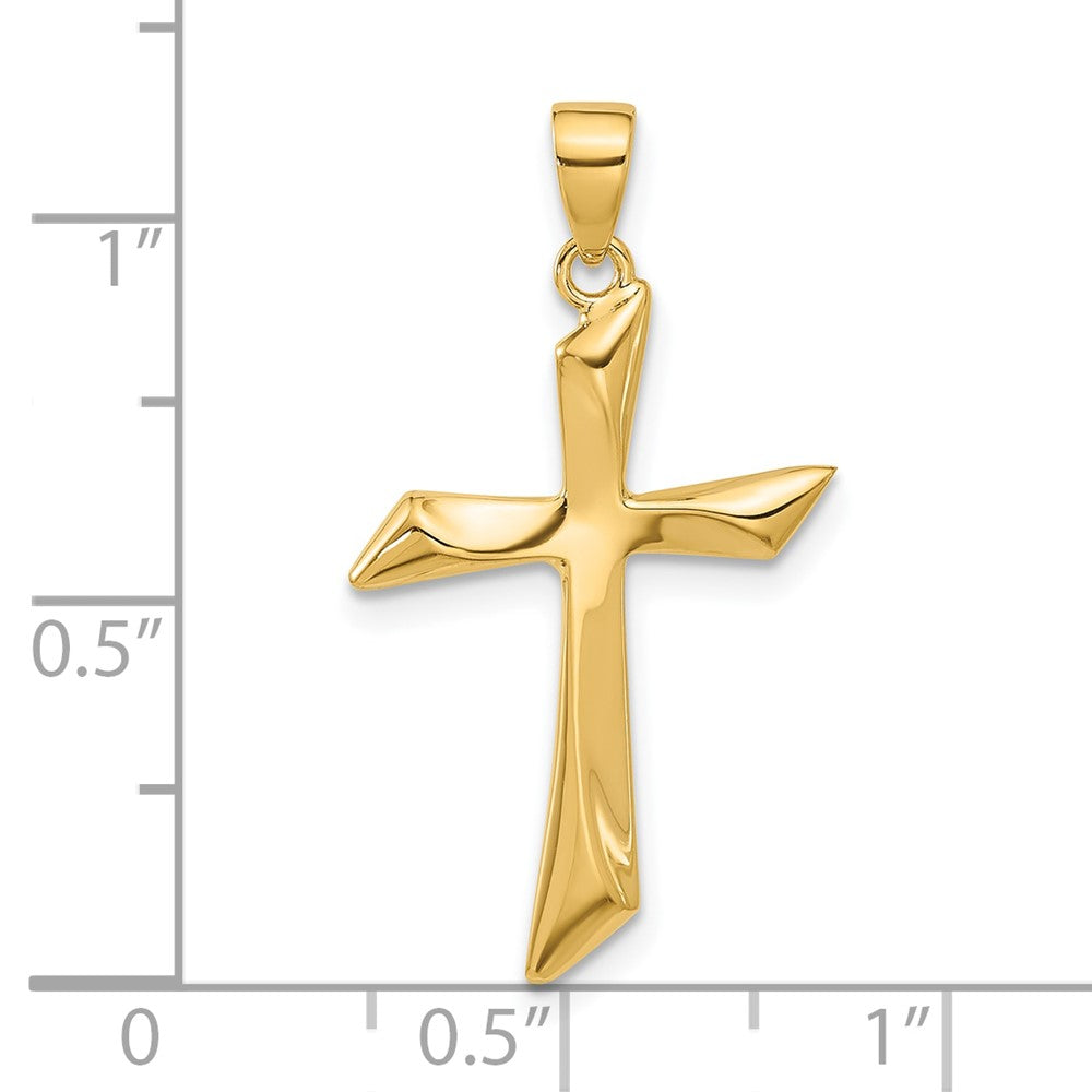 14K Polished Cross Pendant