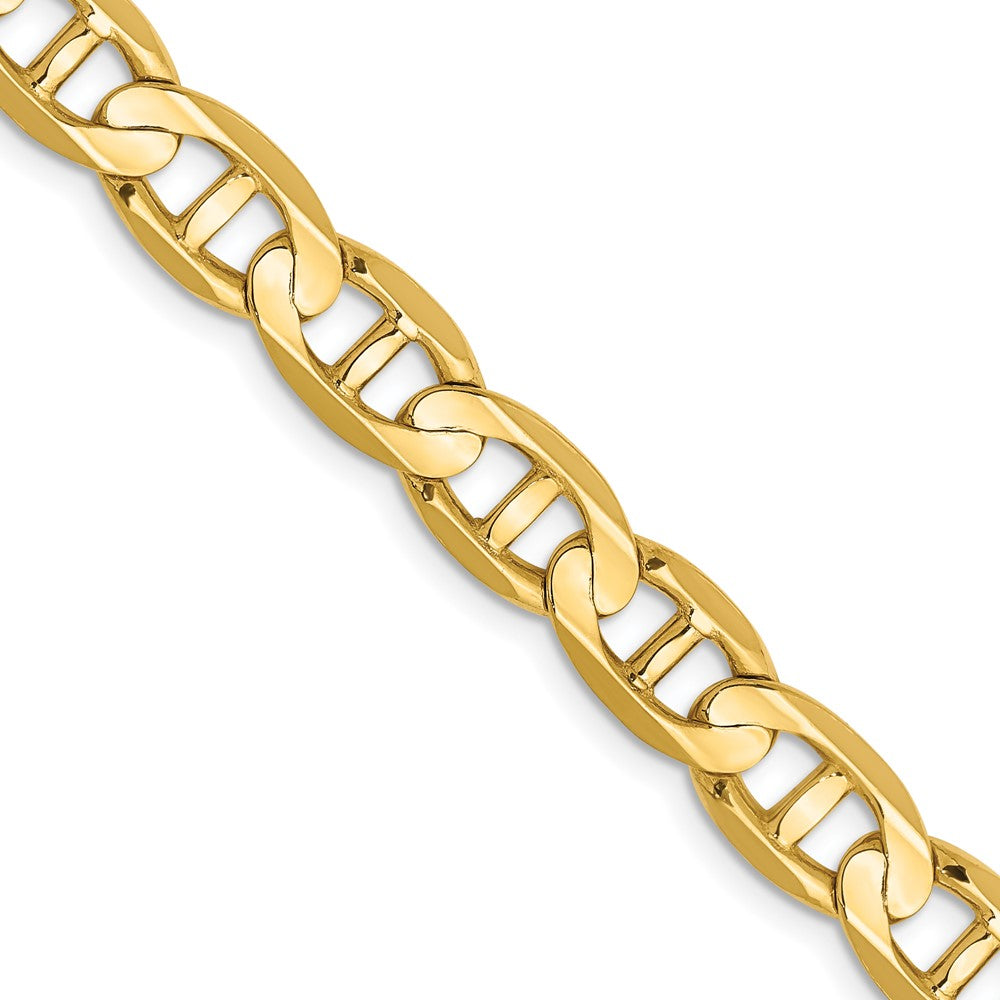 14K 22 inch 7mm Concave Anchor with Lobster Clasp Chain