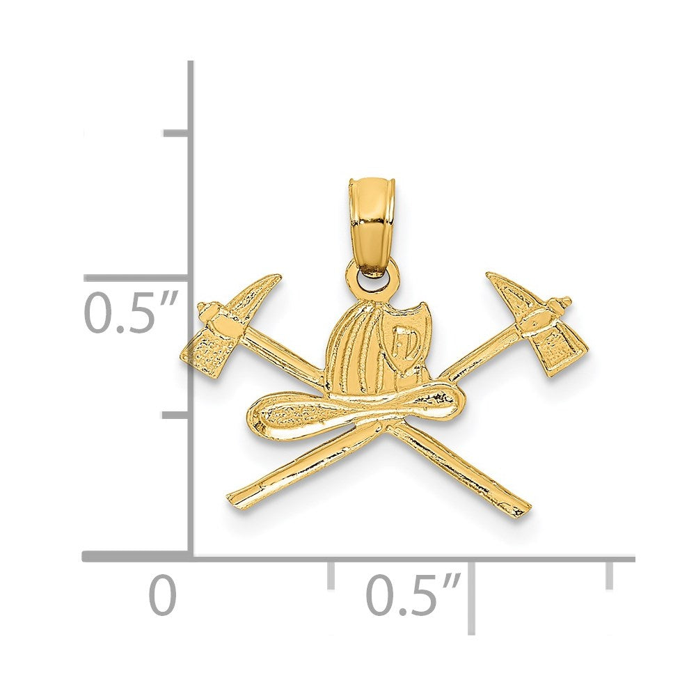 14k Fire Department Insignia Charm