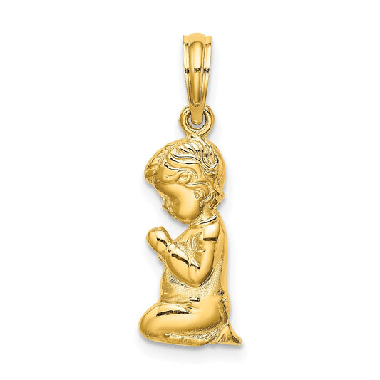 14k Praying Boy Charm