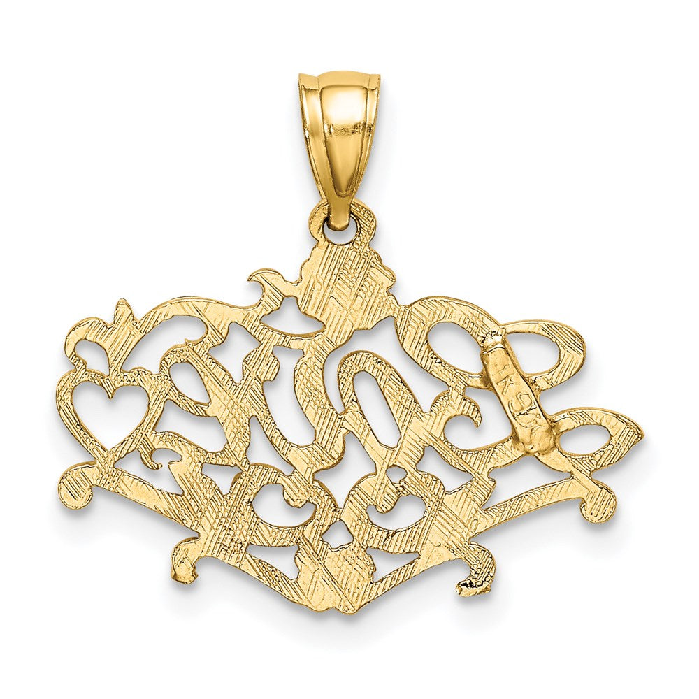 14K LOVE with Heart Charm