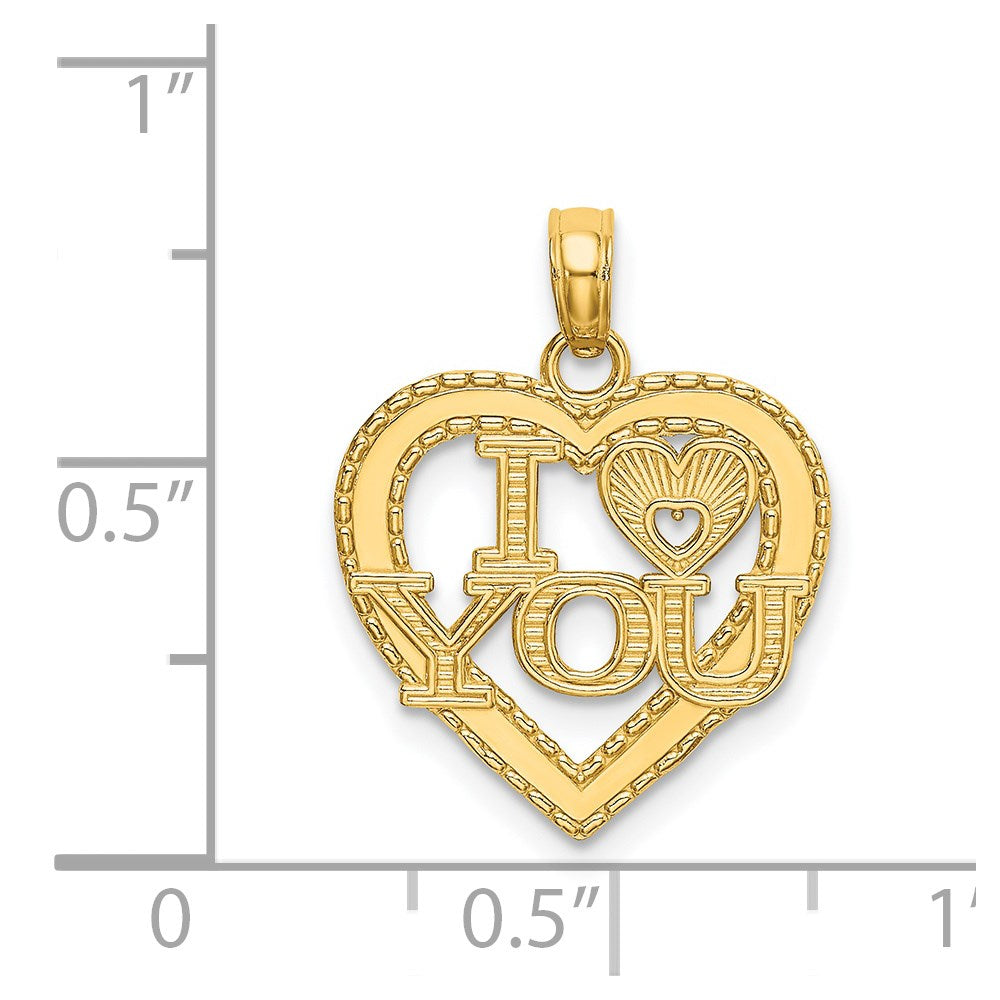 14K I HEART YOU Charm
