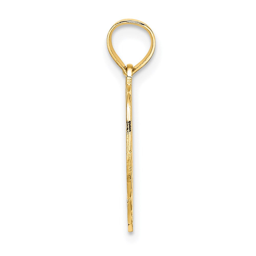 14K MOM in Heart Charm