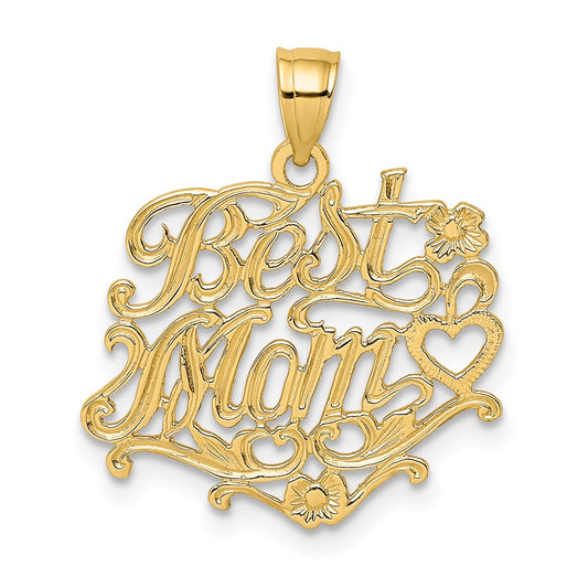14K BEST MOM Charm