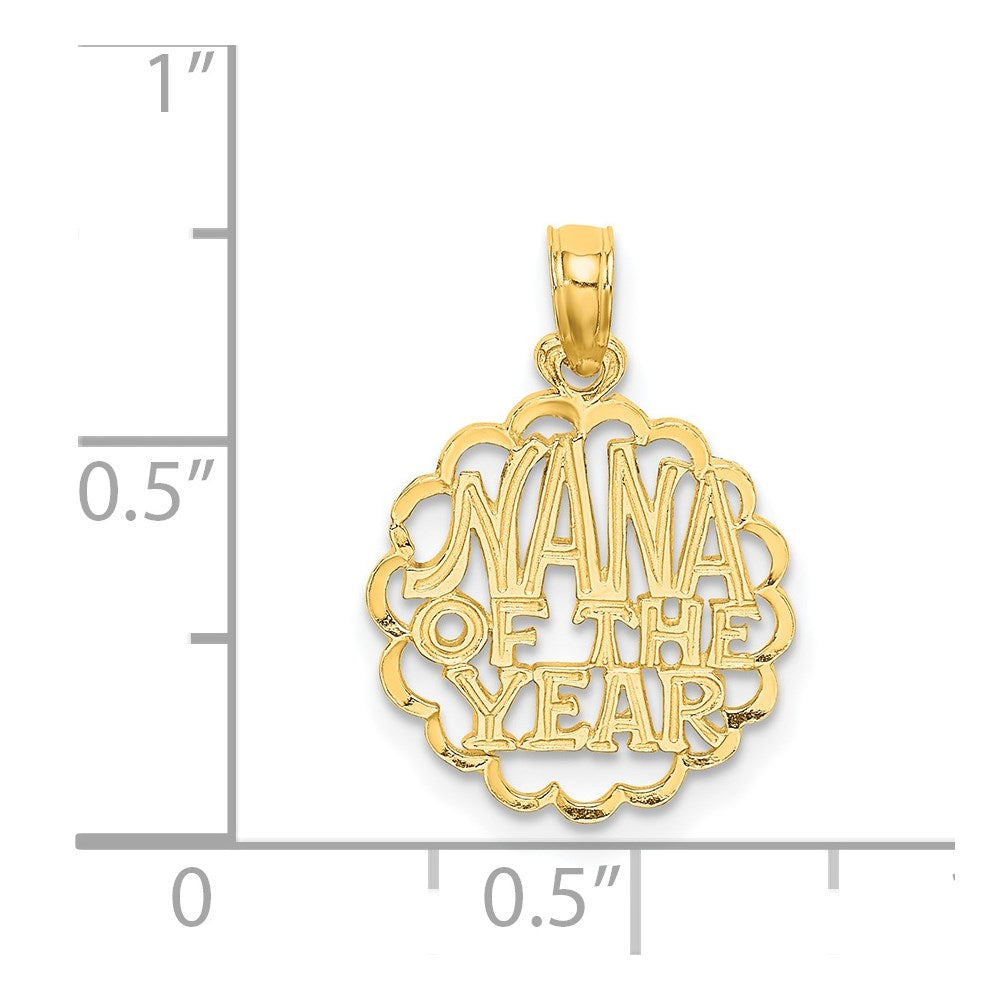 14K NANA OF THE YEAR  Charm