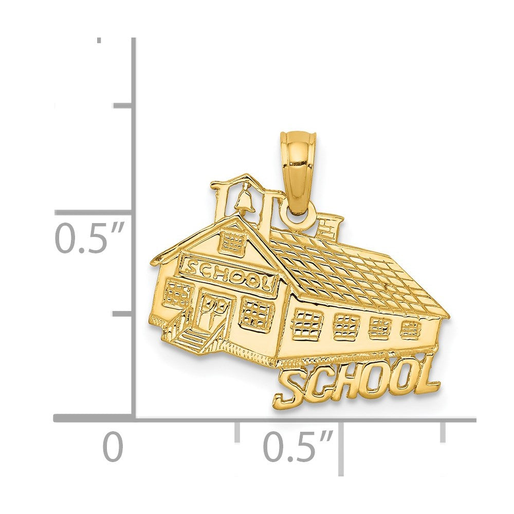 14K School House Pendant
