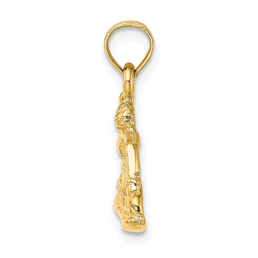 14K Snowboarder Charm