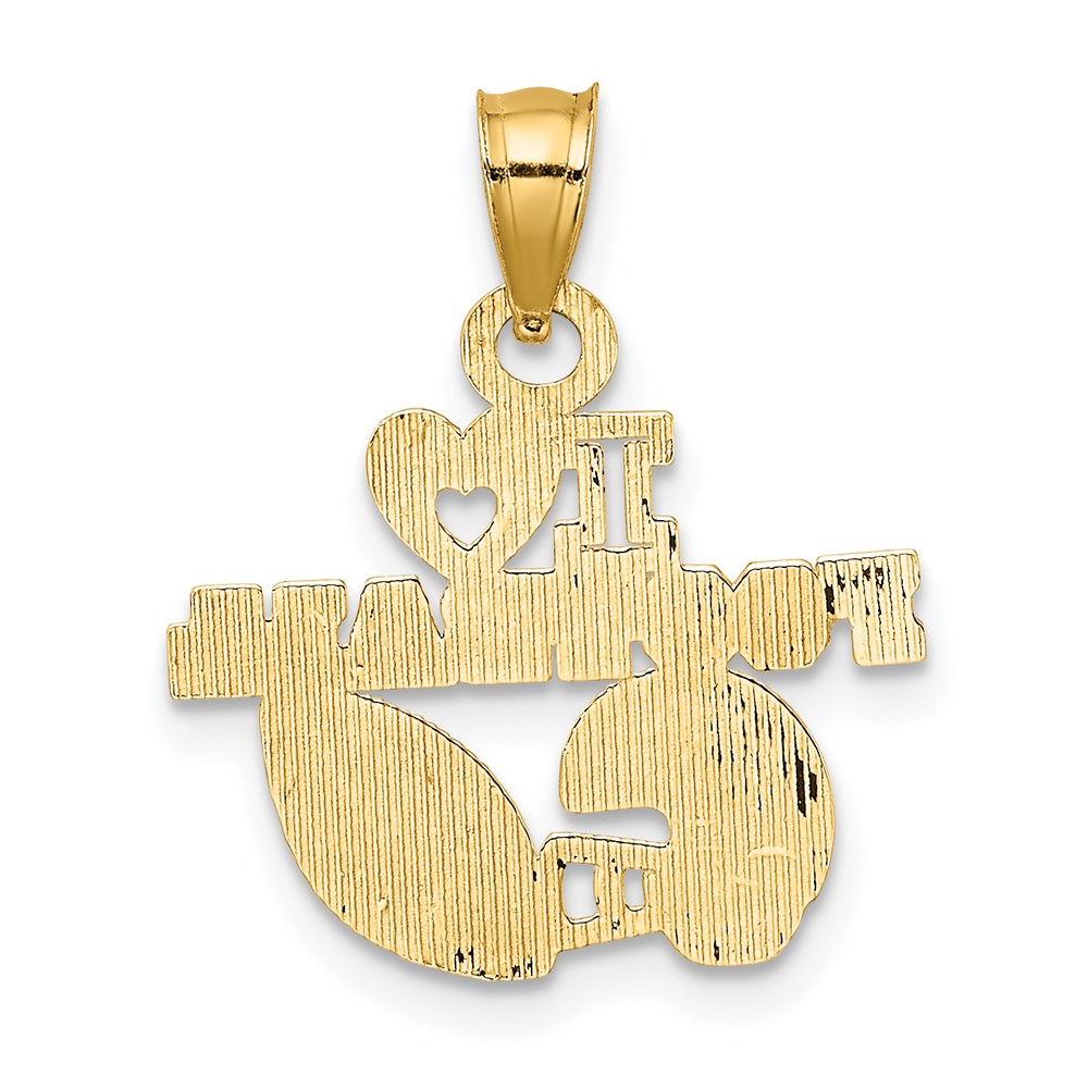14K I HEART FOOTBALL Charm