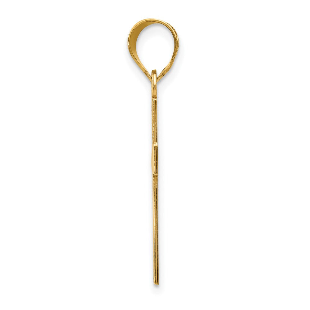 14K Small Satin Cross Pendant