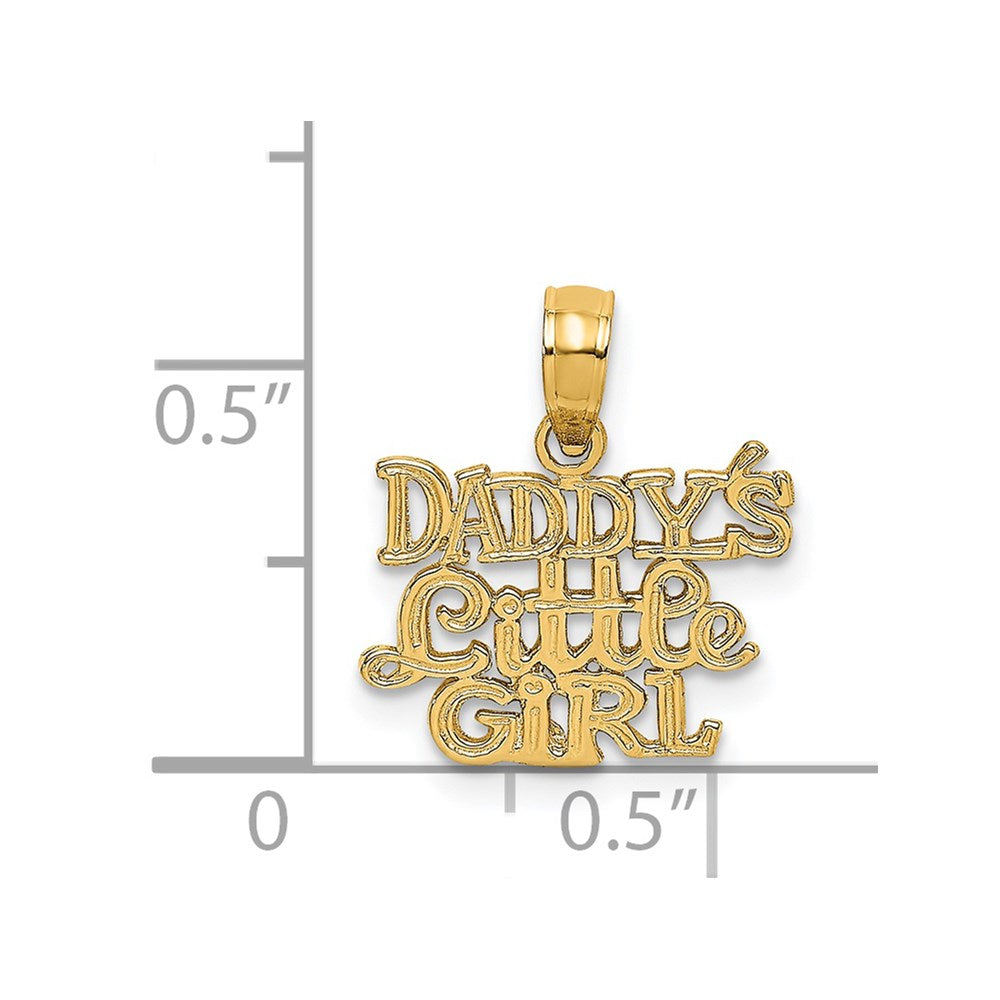 14k Polished  DADDYS LITTLE GIRL Charm