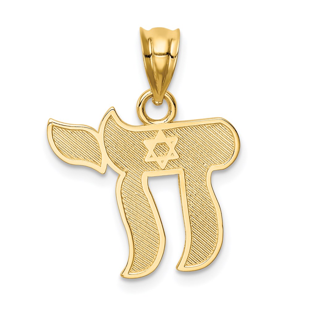 14K Polished Chai Pendant