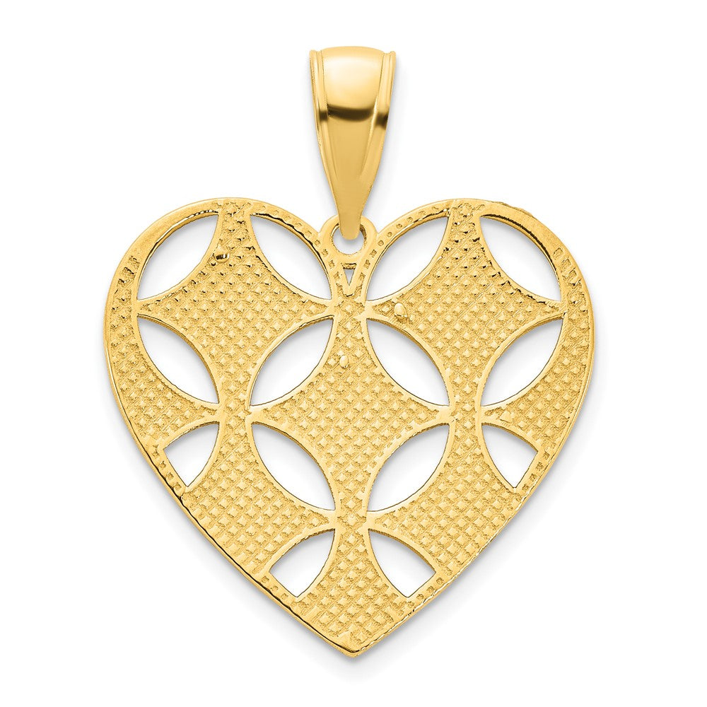 14ky Fancy Heart Pendant
