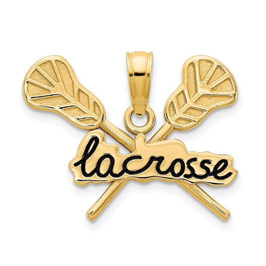 14k Epoxy LACROSSE Pendant