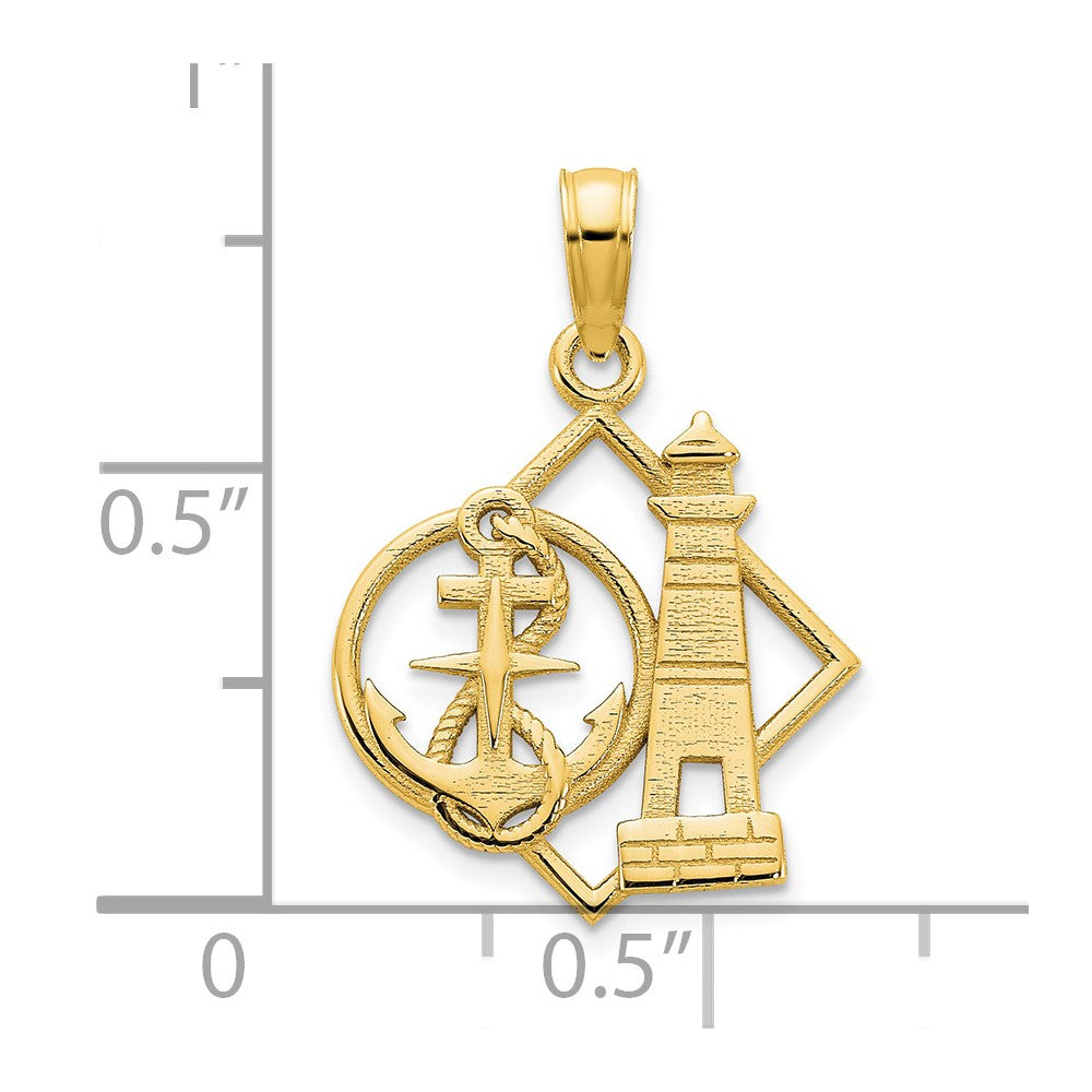 14ky Lighthouse and Anchor Charm