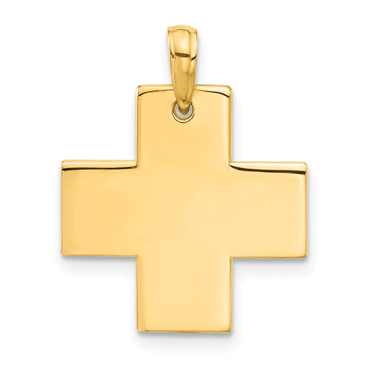 14k Polished Cross Pendant